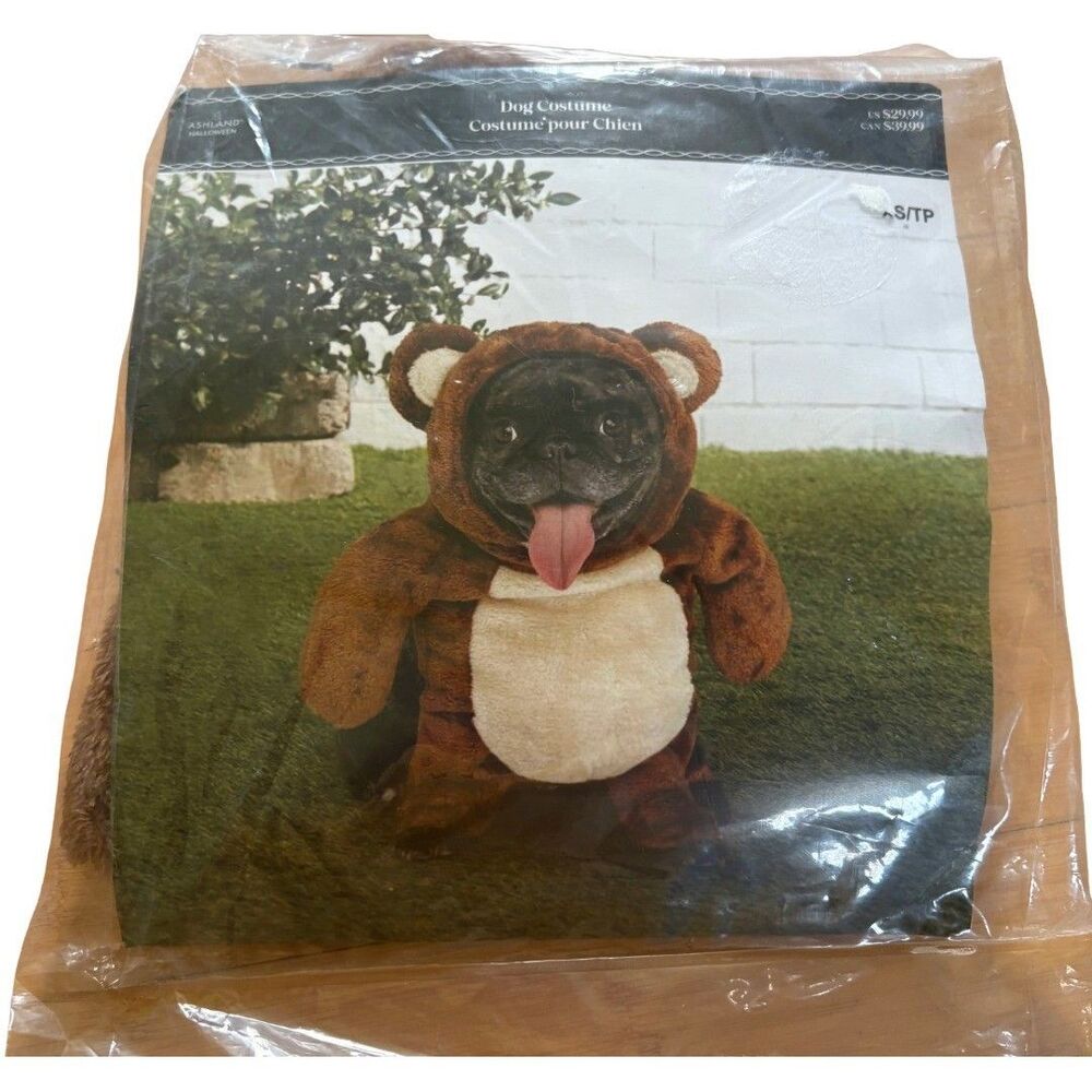 Asland Teddy Bear Dog Costume XS Brown Tan Belly Halloween New NIB
